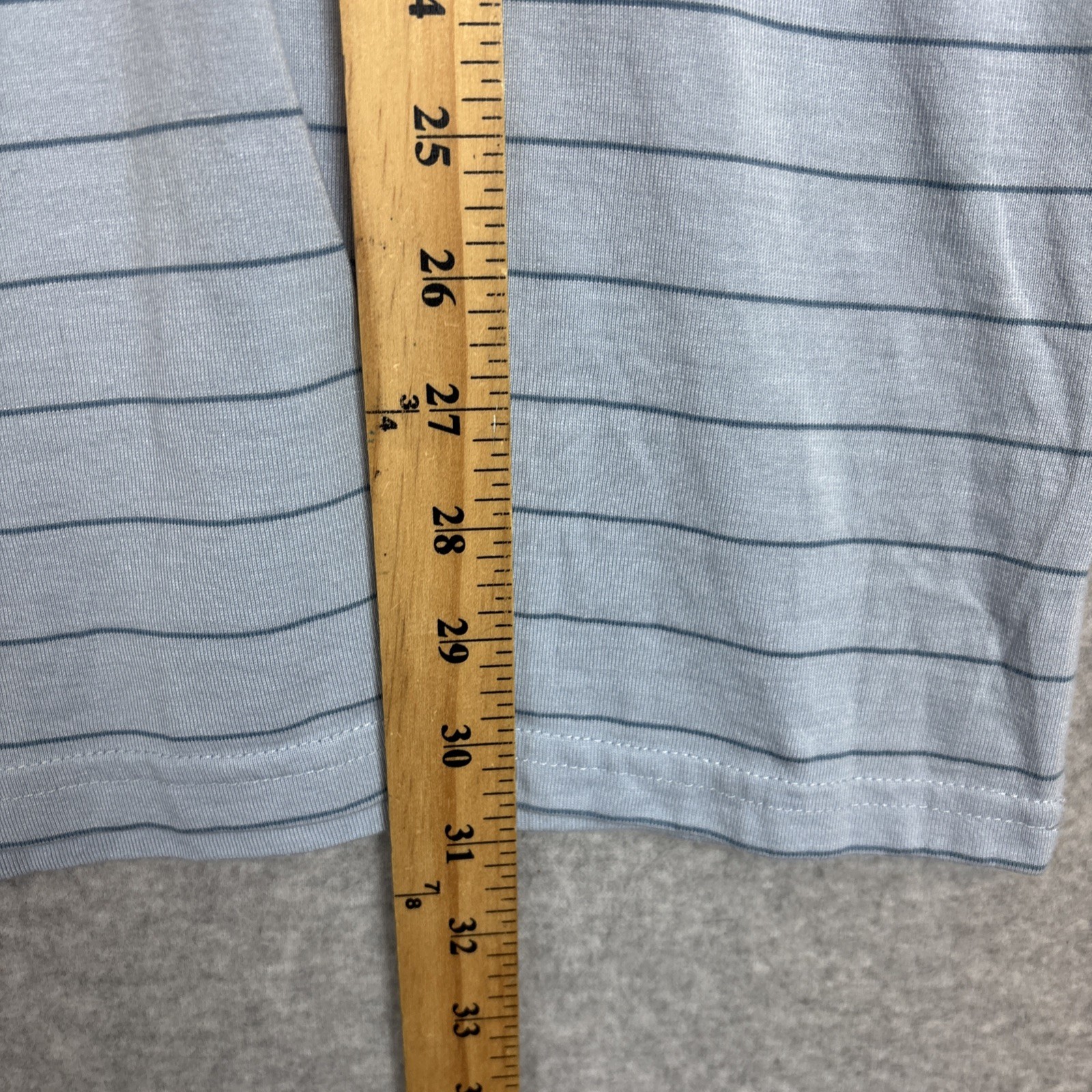 Free Fly T-Shirt Men's Large Blue Stripe Performance Bamboo Pocket Short Sleeve gallery