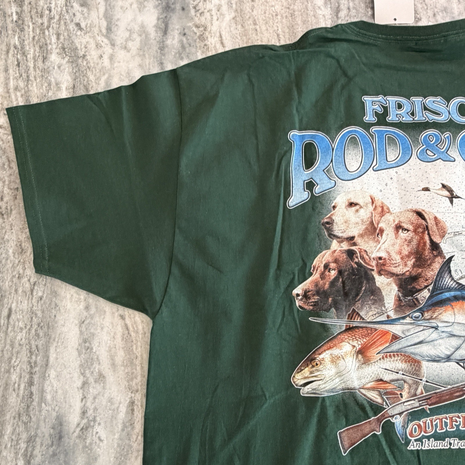 Frisco Rod & Gun Outfitters Pocket T Shirt 2XL Green Fishing Hunting NWT gallery