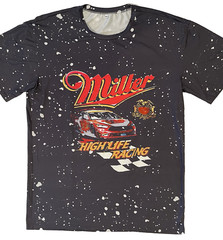 Miller High Life T-Shirt Size M – Medium Racing Race Car Beer Stretch