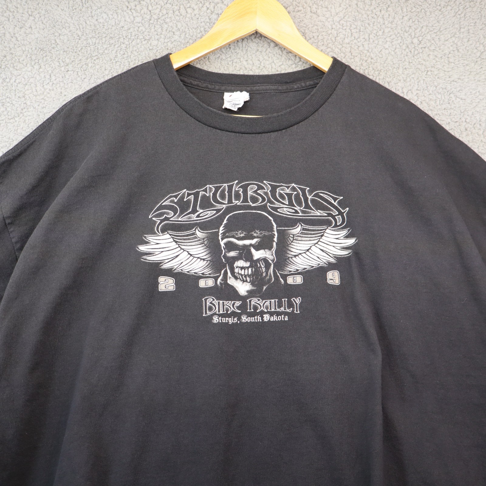 Sturgis Shirt 3XL Motorcycle Bike Rally Big Skeleton Y2K Biker GUC 2009 gallery