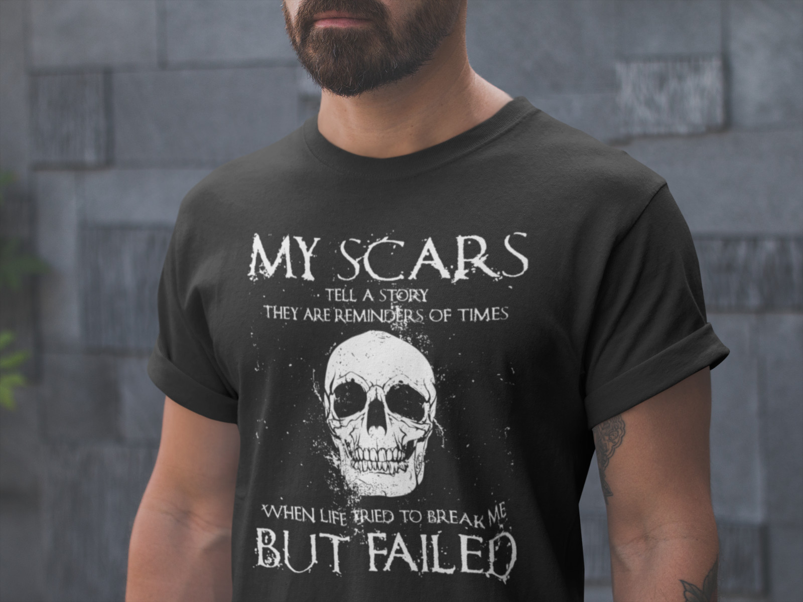 My Scars Tell A Story T Shirt Skull Shirts Motivational Graphic Novelty T shirt gallery
