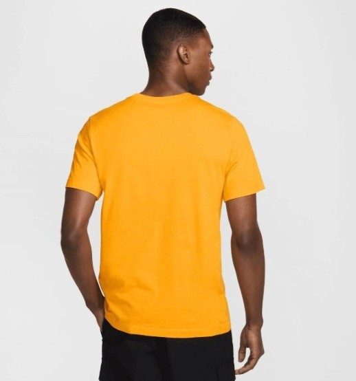 Nike Men Sportswear Graphic Sz Large T-Shirt Yellow Gold Multi Color Swoosh New gallery