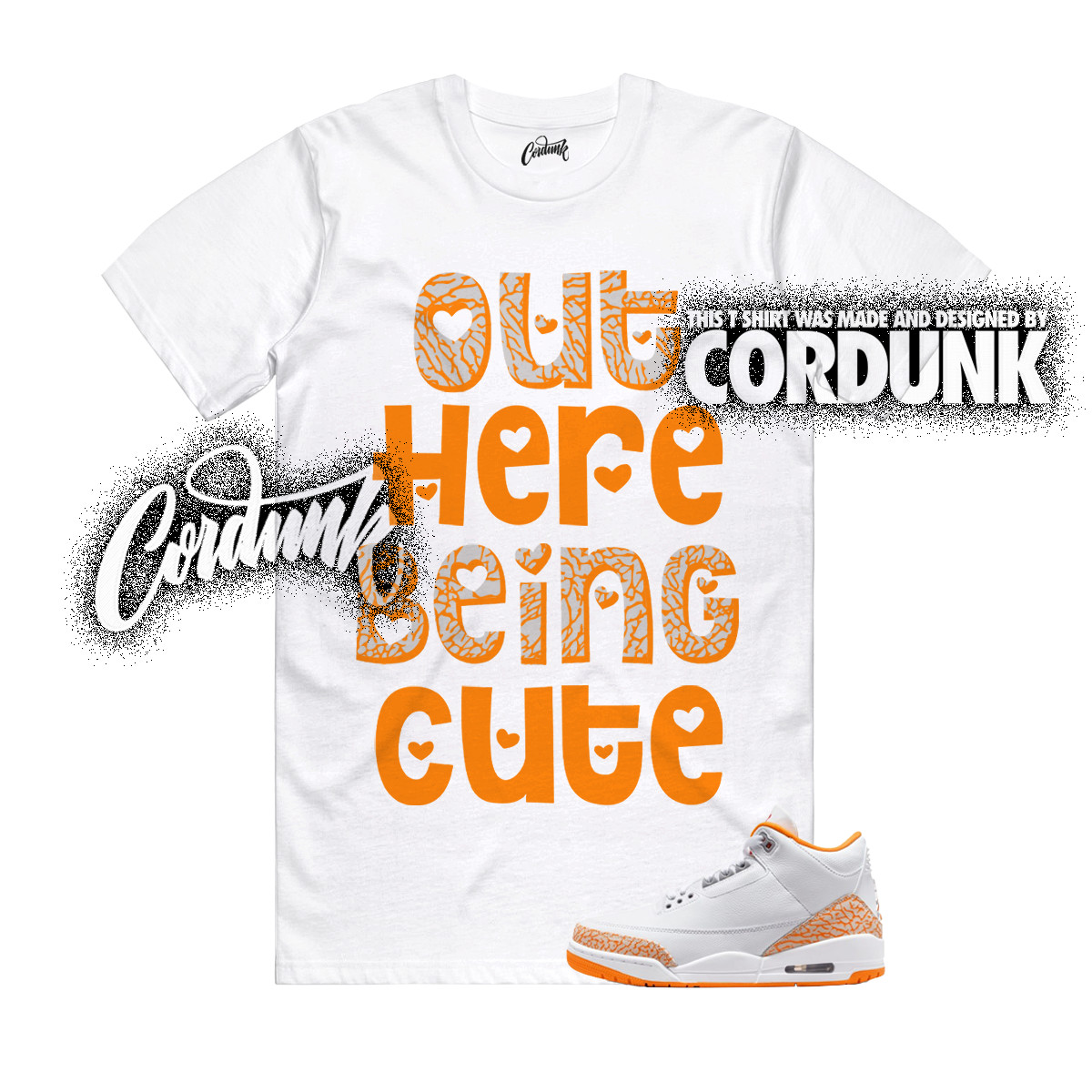 3 Orange Citrus White Cement Grey Multi Color 11 T Shirt Match CUTE