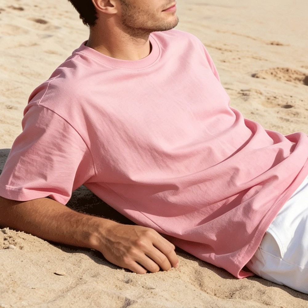 Spring Autumn Wear Men Cotton T-shirt Soft Hand Feel Moderate Elasticity gallery
