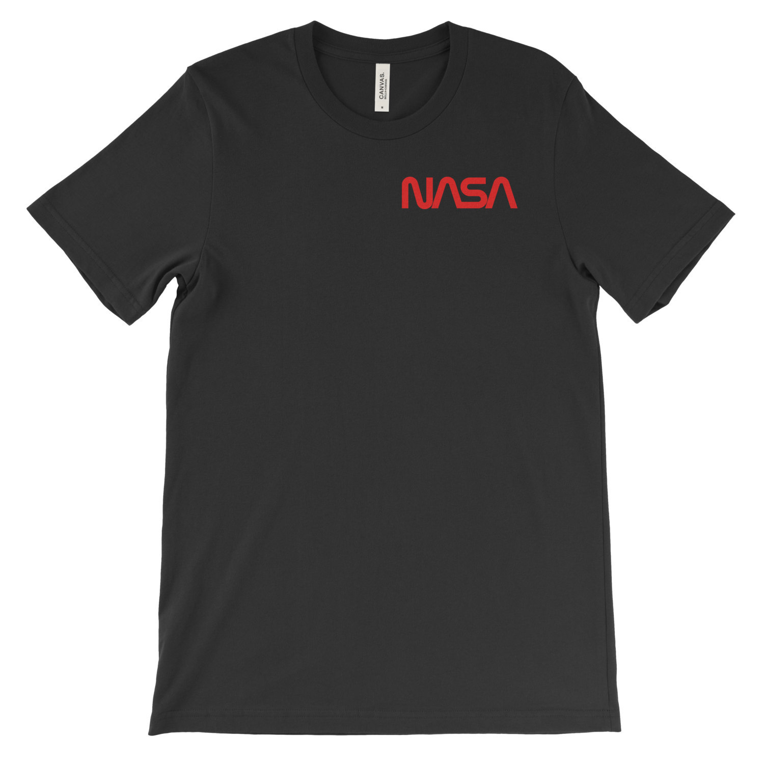 NASA T-Shirt, Text Logo. Cotton Tee on Black White or Gray. Space Astronaut NEW gallery