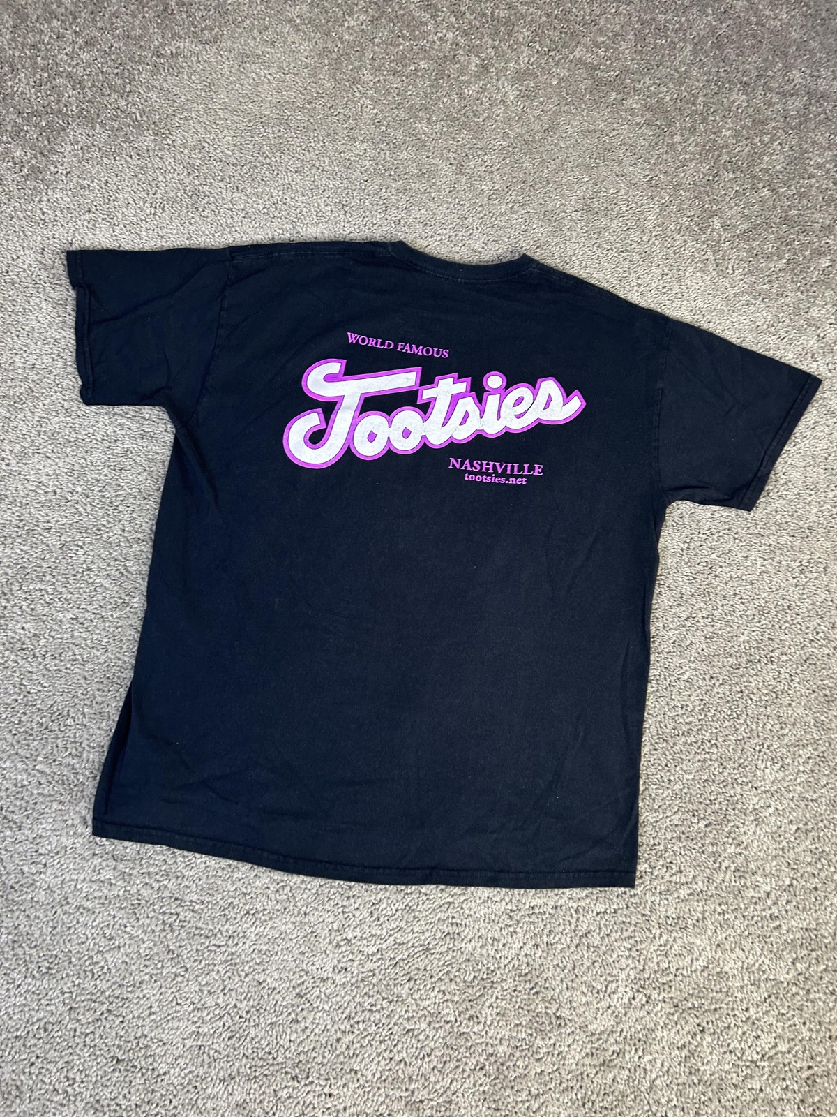 Tootsies Orchid Lounge Shirt Mens Large Black Nashville Bar Graphic Music gallery