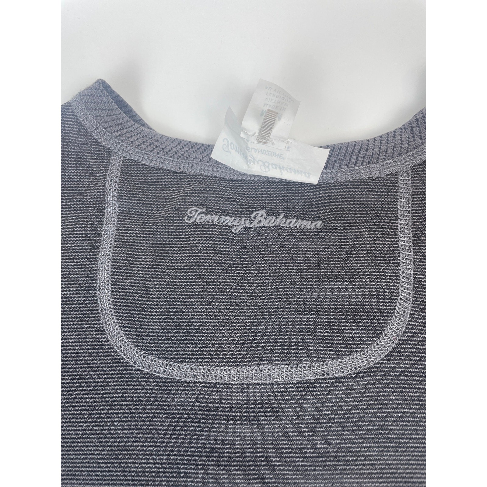 Tommy Bahama Island Zone Reversible Shirt Men’s M Charcoal Gray Vacation Beach gallery