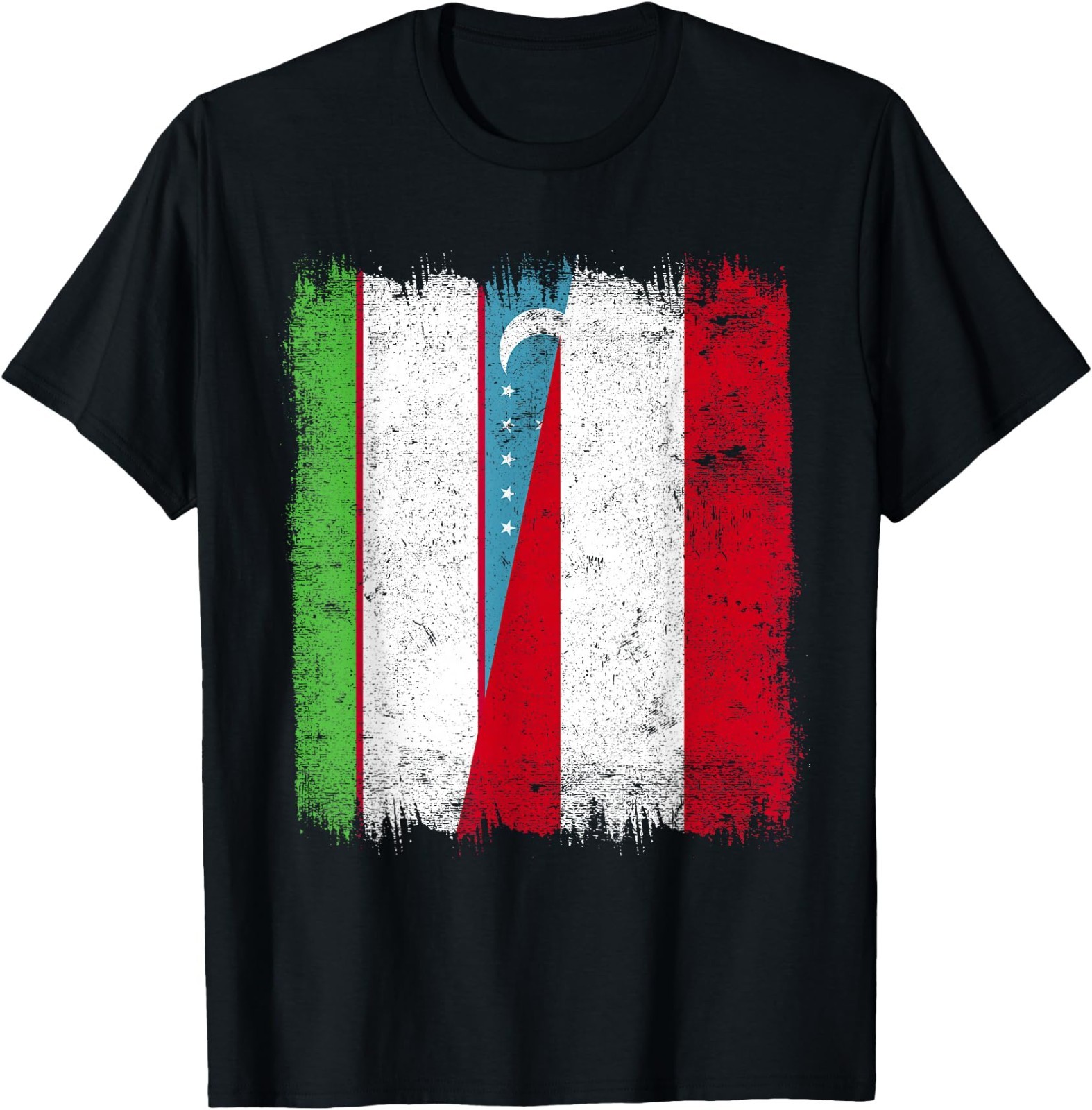 Uzbekistan Austria Flag Uzbek Austrian Roots T-Shirt