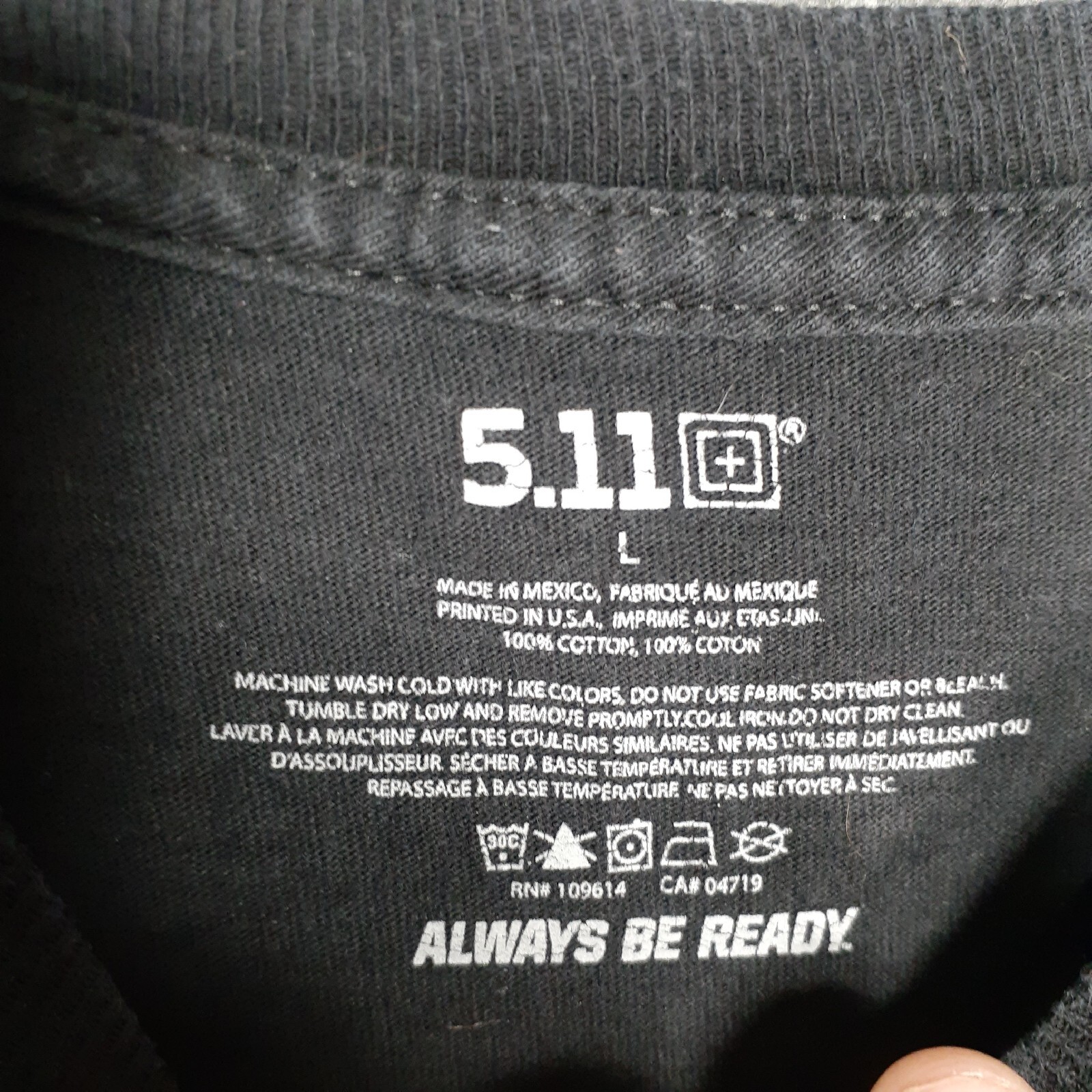 5.11 Tactical purpose built gear Shirt Adult L black Short Sleeve mens casual gallery