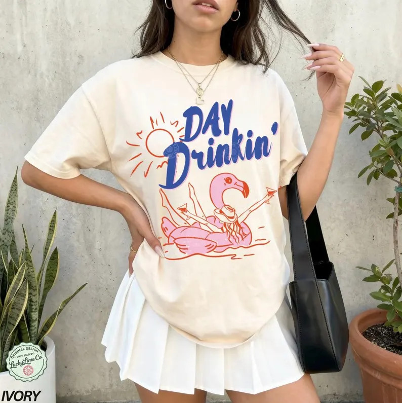 Day Drinking Summer Beach Lake Party Vacation Comfort Tee gallery