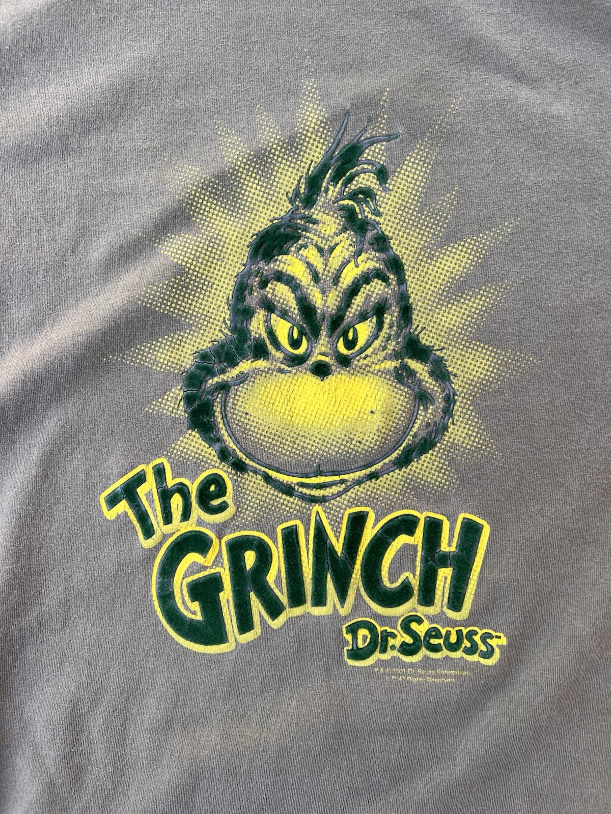 Vintage Christmas Shirt Large Green The Grinch Who Stole Xmas Dr Seuss Y2K Wear gallery