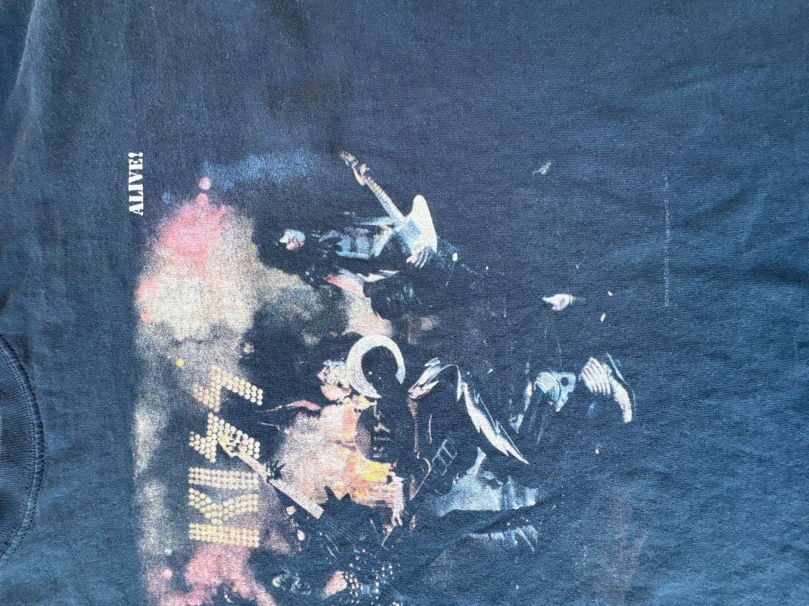 KISS Alive! Live Album Graphic Print Black Band T-Shirt XXL gallery