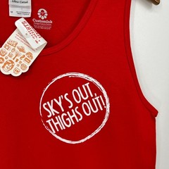 Chubbies Ambassador Tank Top Men’s M Red Sky’s Out Thighs Out New NWT