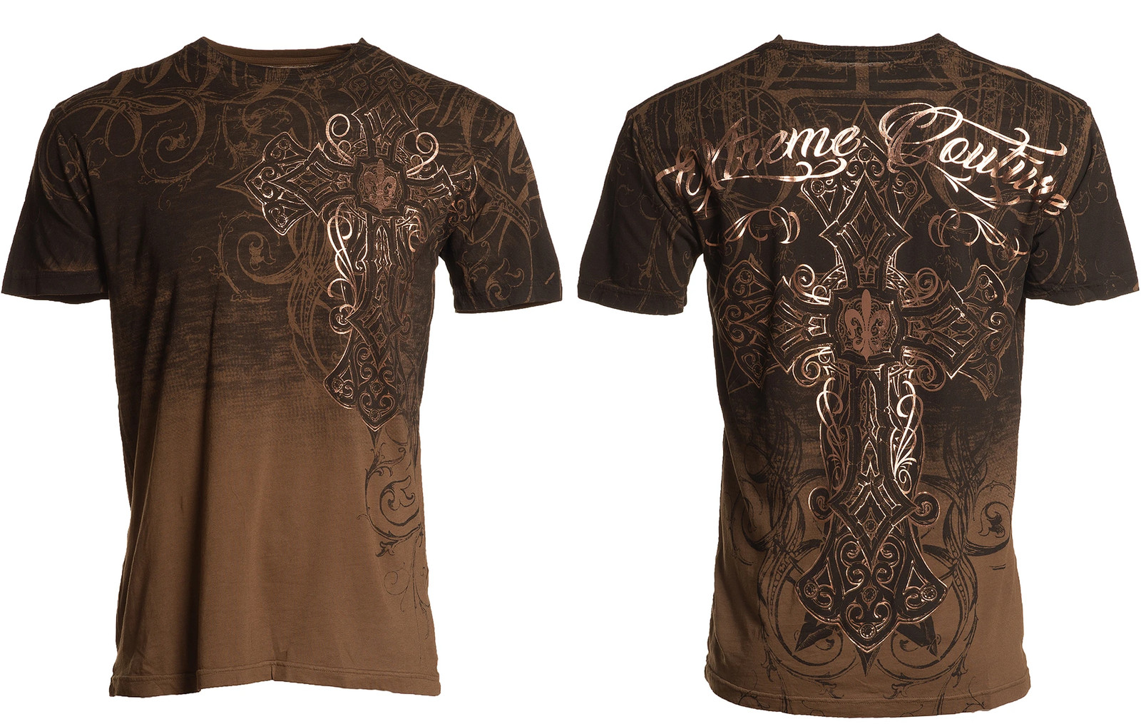 Xtreme Couture By Affliction Men's T-Shirt DECRETUM Brown Biker S-5XL gallery