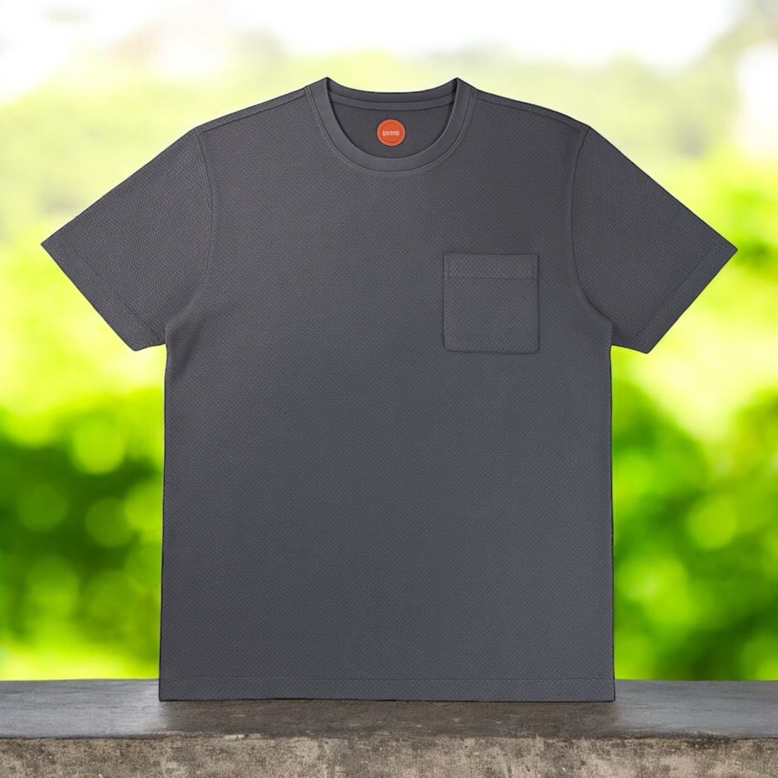 Common People Popcorn Texture Shirt Garment Dye Relaxed Fit Gray M Ribbed Sleek gallery