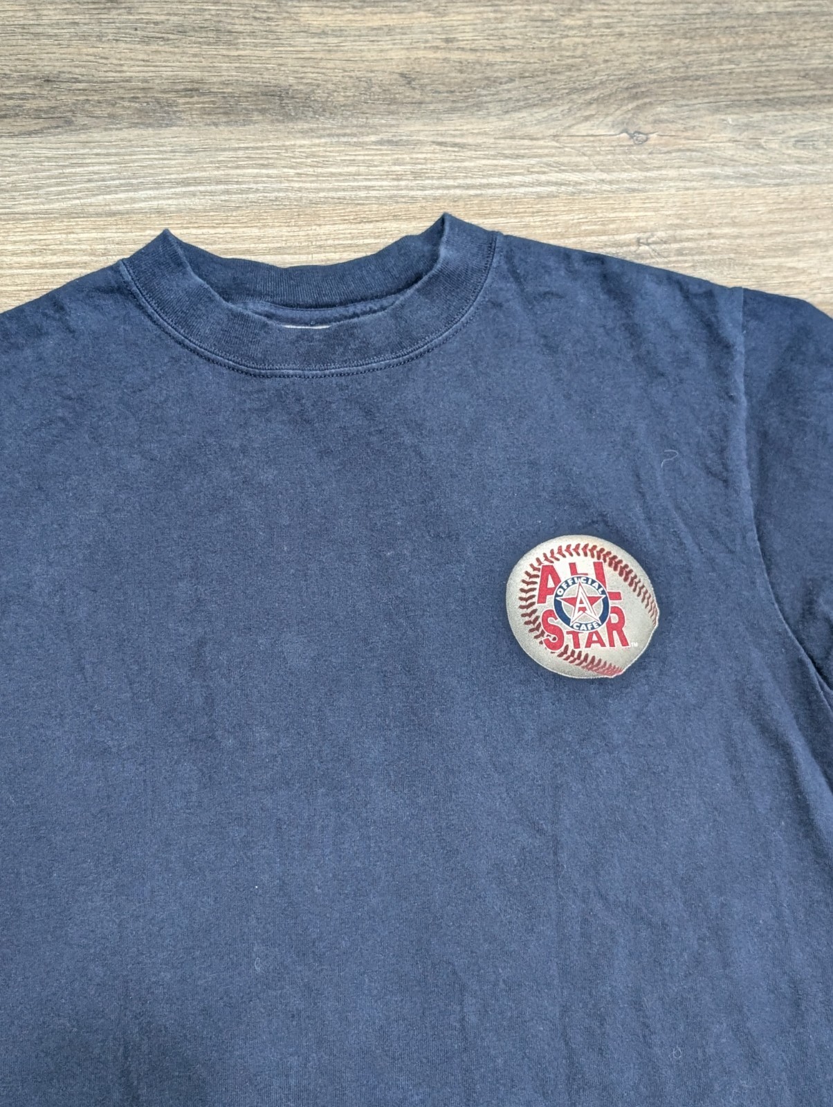 Vintage All Star Cafe Shirt Mens Small Baseball Graphic Print Made In Usa 90s