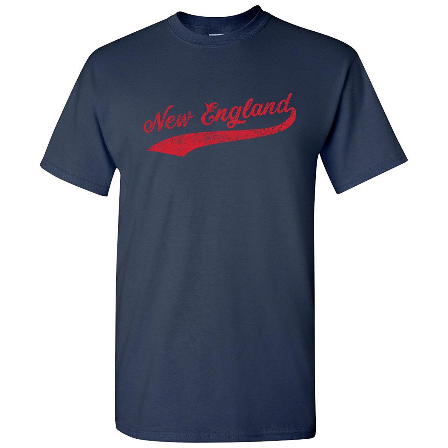 New England City Script – Classic City Baseball Sports Team T-Shirt – Navy