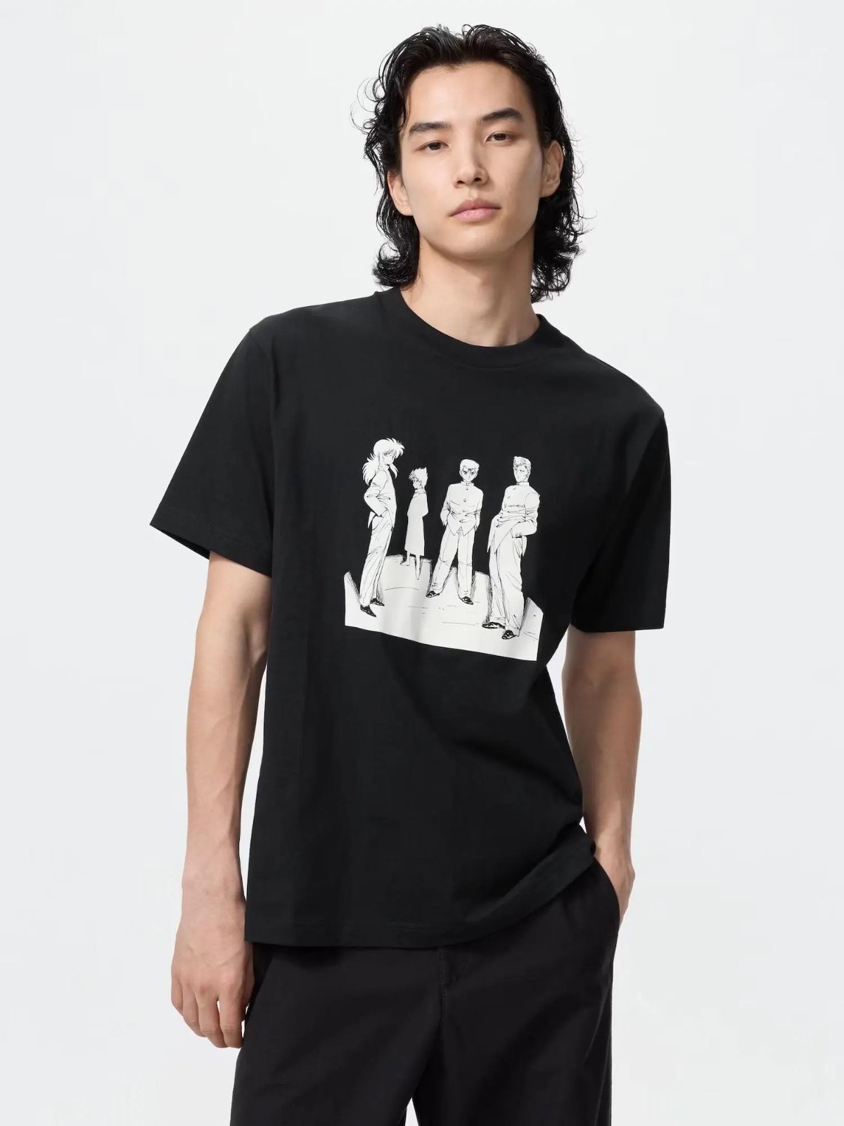 Uniqlo Yu Yu Hakusho UT Shueisha 100th Anniversary Black T-shirt Cotton Japan gallery