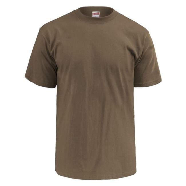 NEW MILITARY BROWN UNDER SHIRTS XX-LARGE T-SHIRT U.S.A MADE BY SOFFE gallery