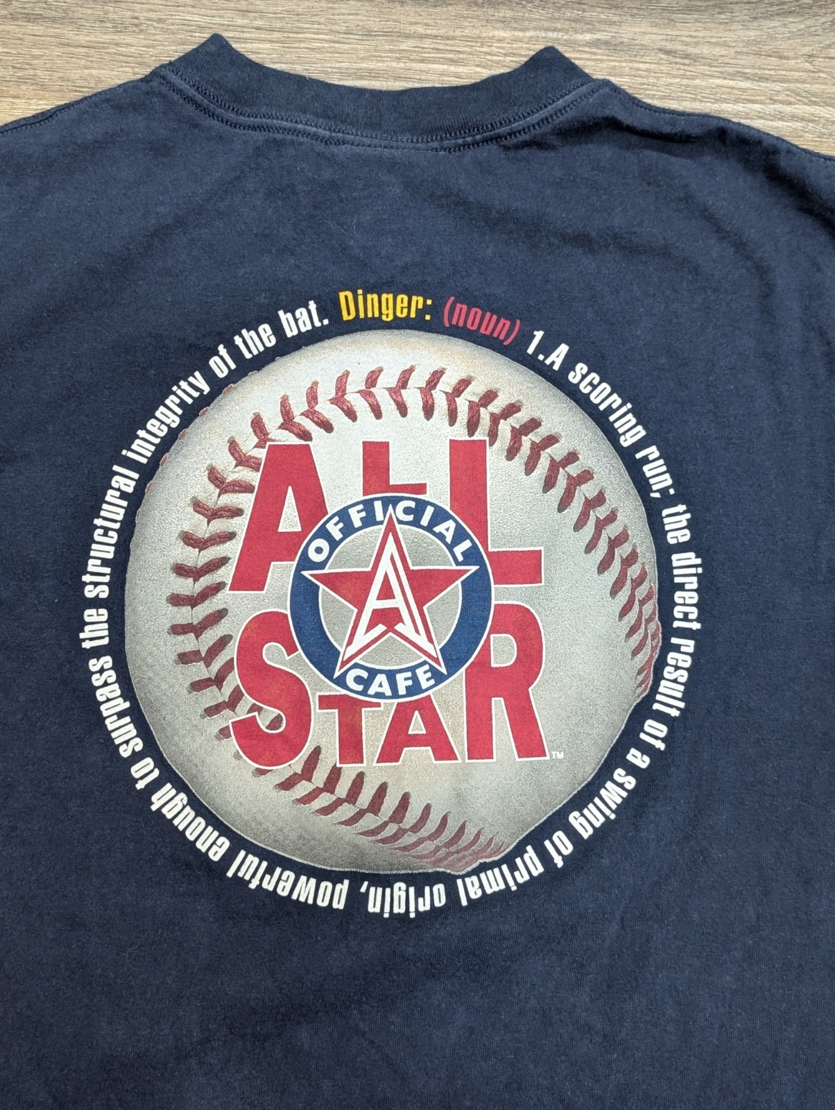 Vintage All Star Cafe Shirt Mens Small Baseball Graphic Print Made In Usa 90s gallery