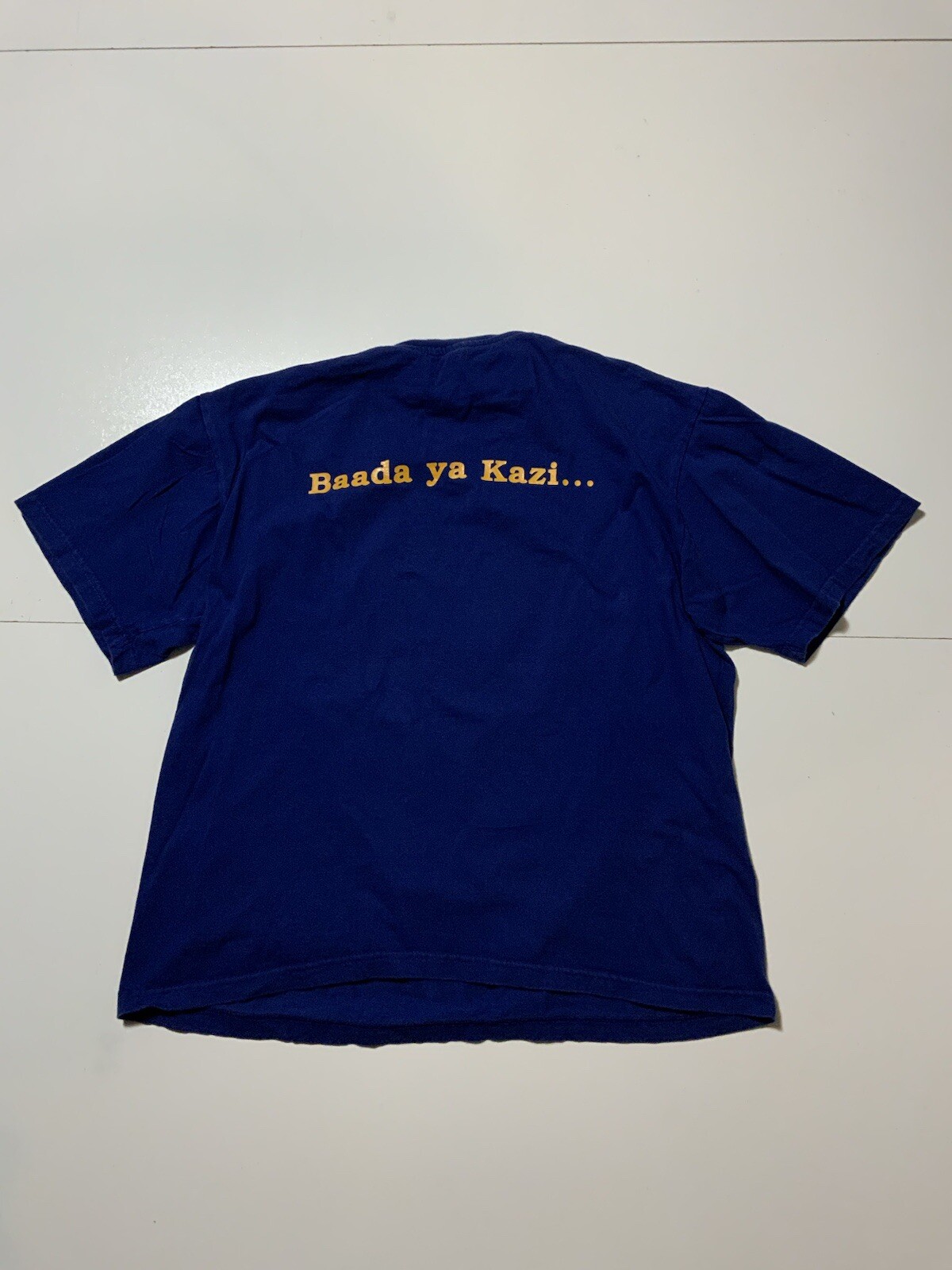Vintage Tusker Beer Made In Kenya Baada Ya Kazi Africa Graphic Boxy T-Shirt Sz.L gallery