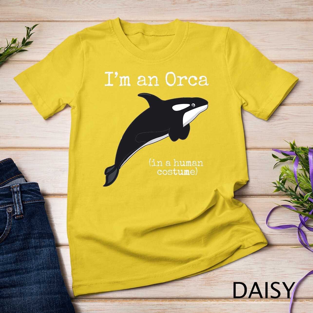 Orca Killer Whale Costume I'm an Orca in a Human Costume Unisex T-shirt gallery