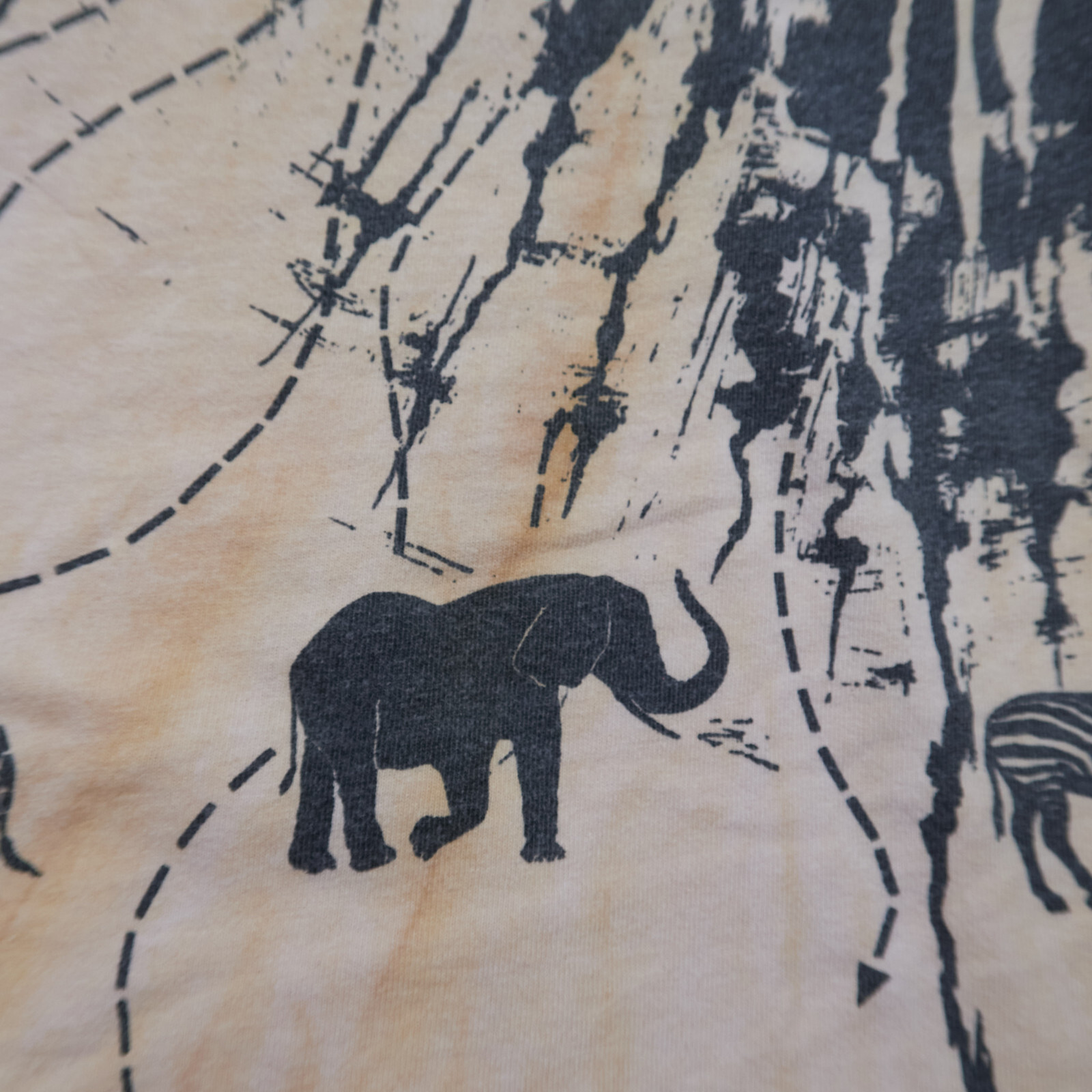 Vintage All Over Print Lion Tie Dye Made In USA Size Large gallery