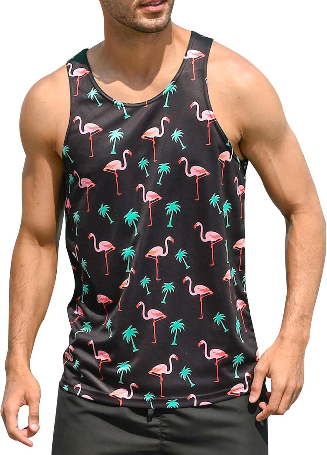 Mens Beach Tank Tops Fashion Graphic Quick Dry Sleeveless Shirt for Beach gallery