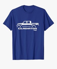 mens jeep Gladiator t shirt X-Large royal blue /white Letters logo