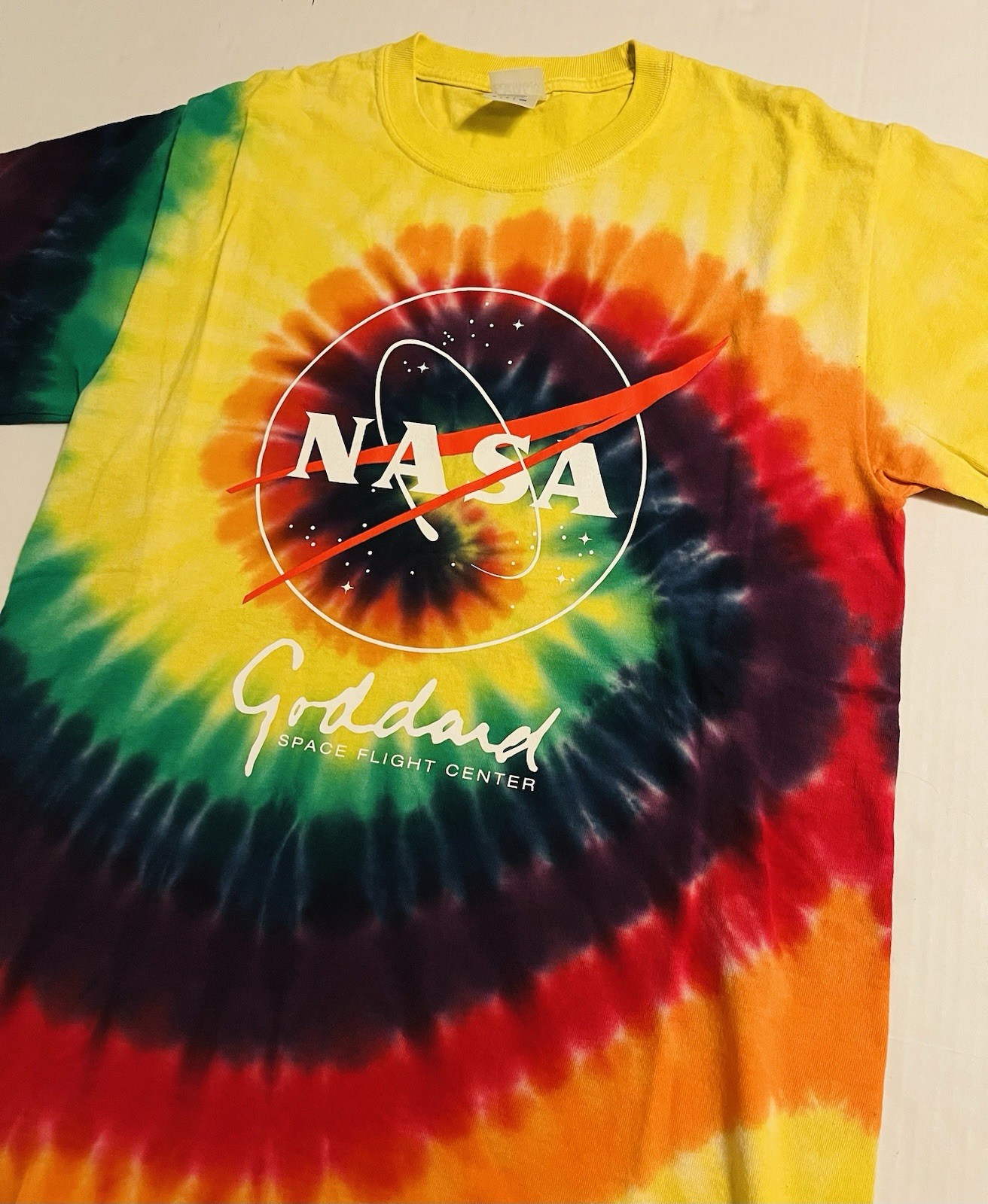NEW - NASA Goddard Space Flight Center Tie Dye Colorful T-Shirt SMALL Artemis gallery