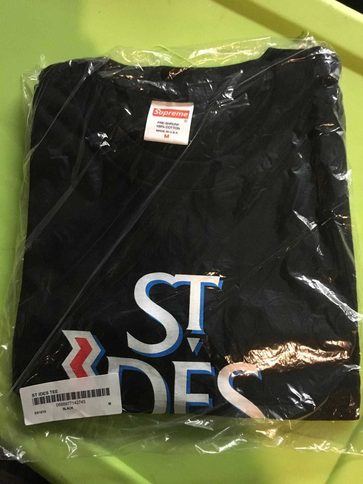 Supreme St. Ides Tee Black Medium SS16