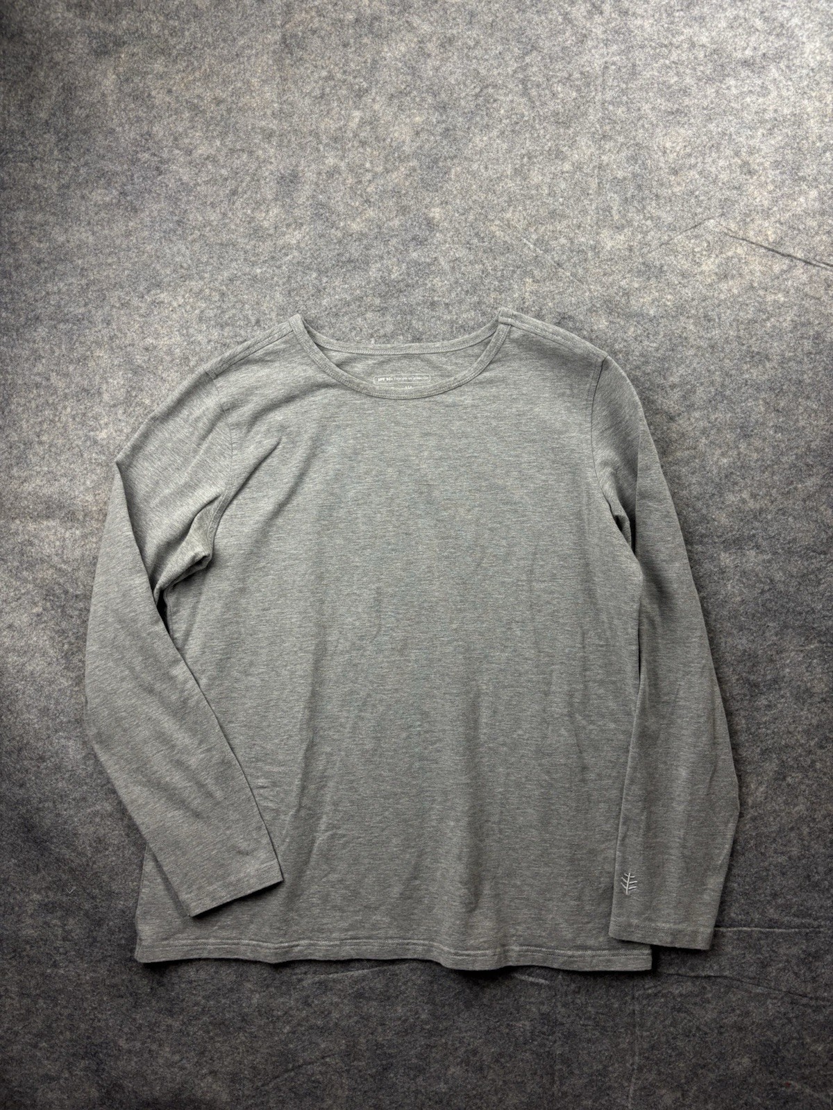 Coolibar UPF 50+ Men’s Bamboo Long Sleeve T-Shirt – Size Large Gray Basic