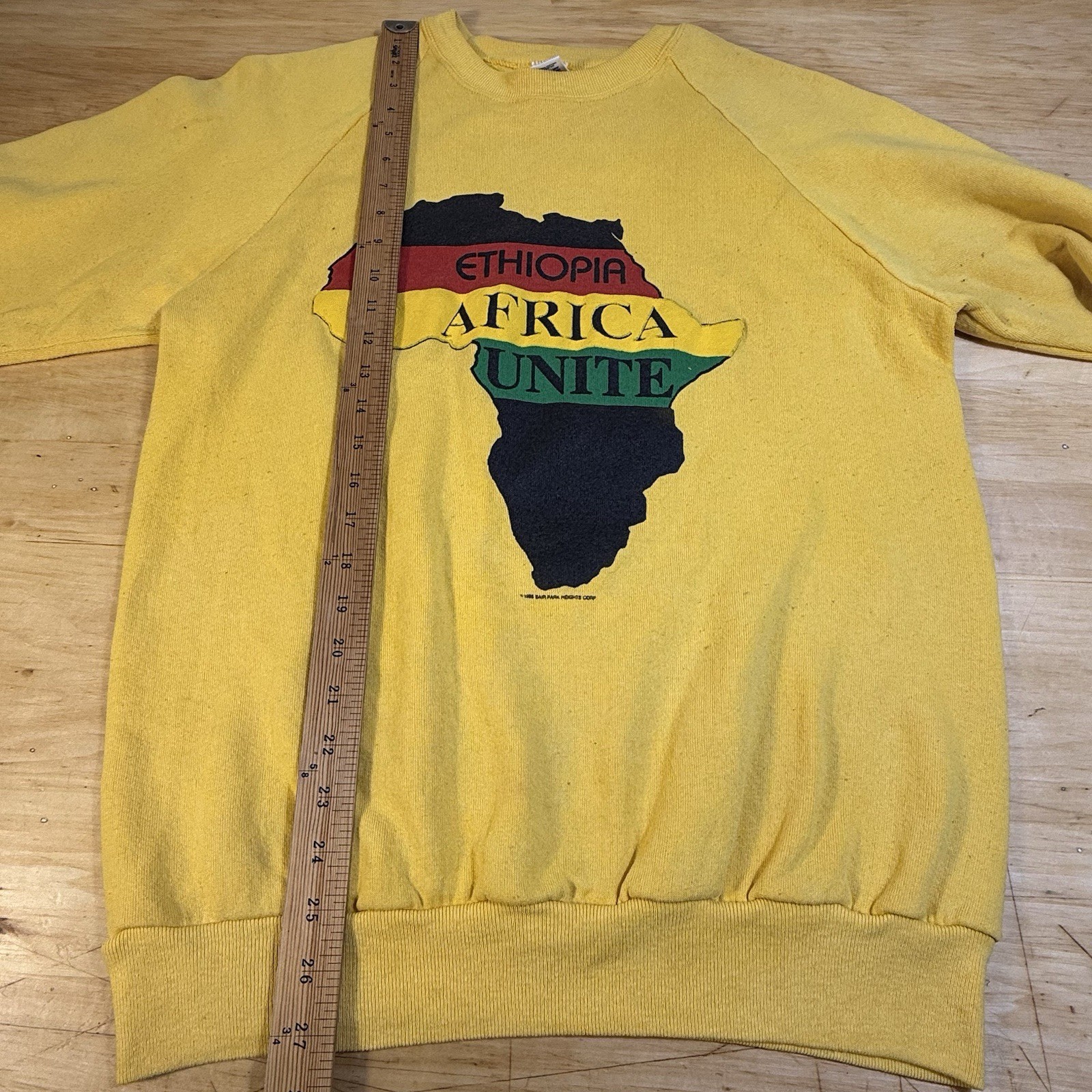 Vintage Black Pride Sweatshirt 80s Jerzees Large Ethiopia Africa Love Unite gallery