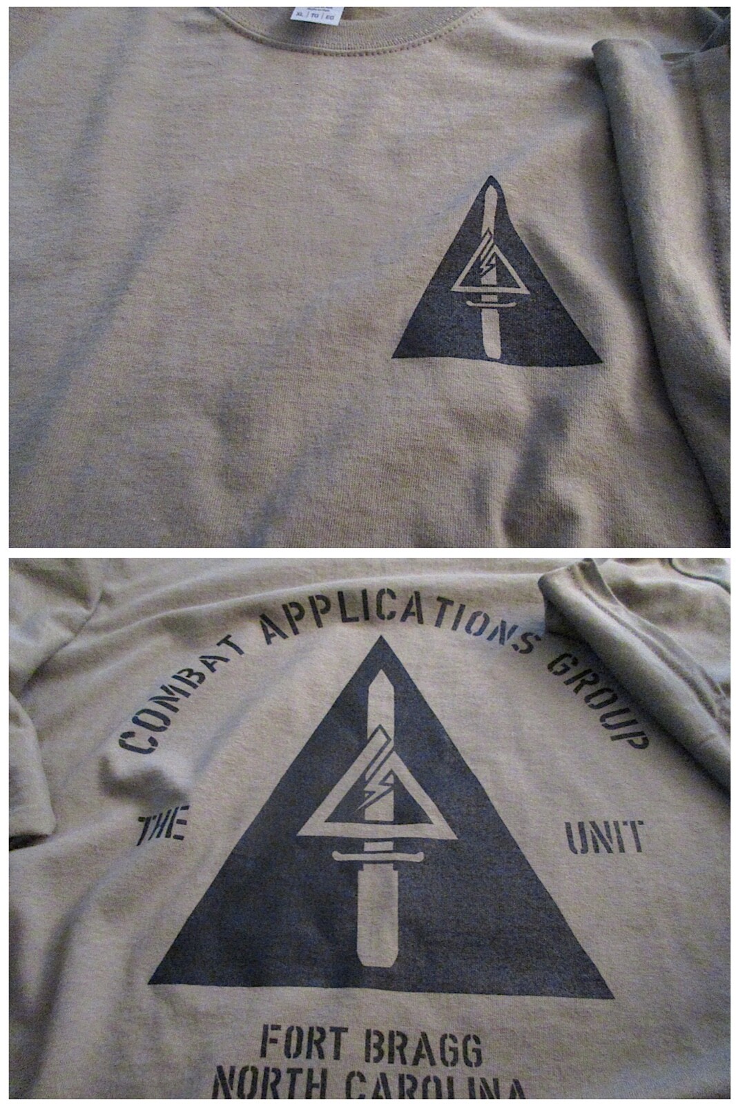 Delta Force CAB (1st SFOD-D) The Unit Silk-Screened T-Shirt LARGE Army TAN gallery
