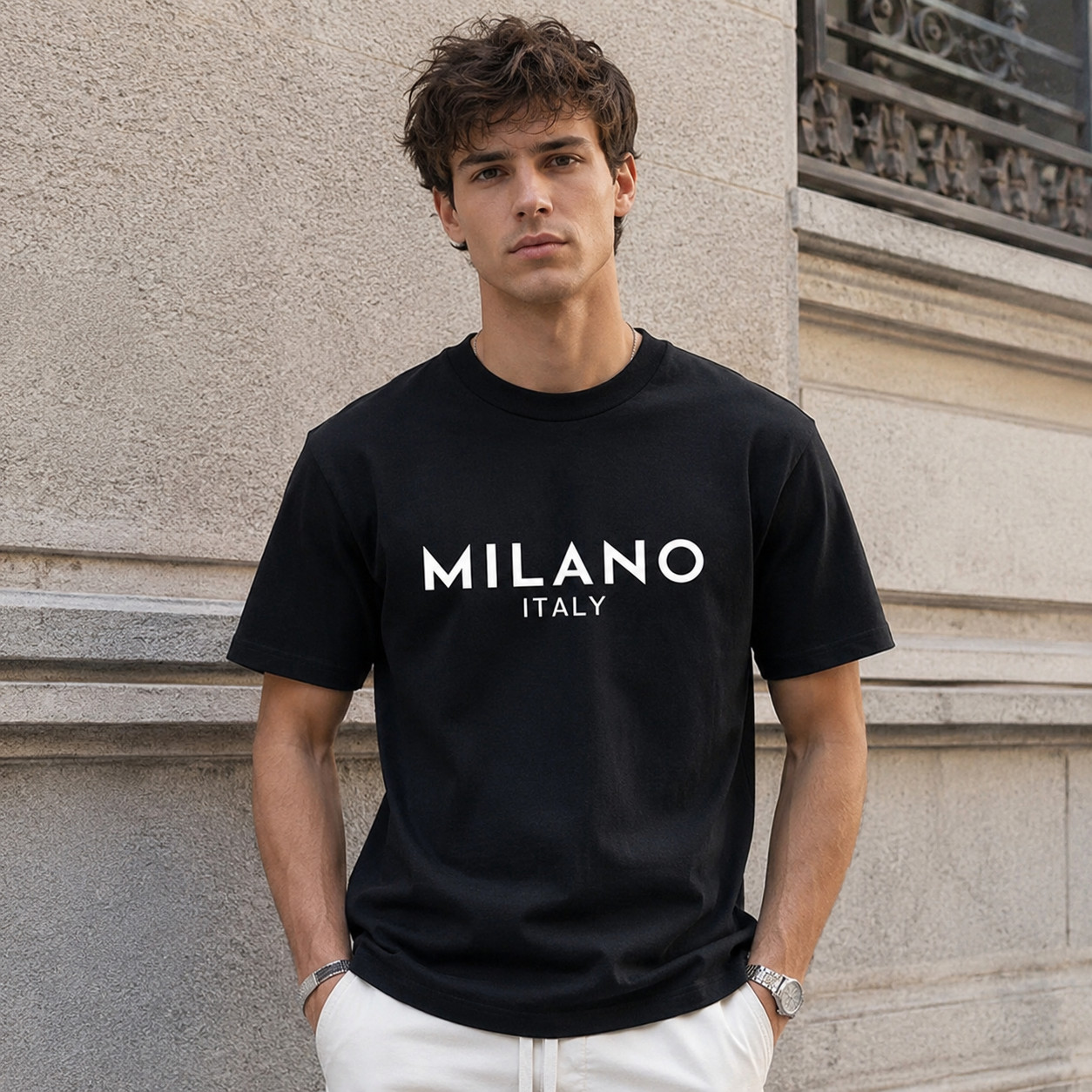 Milano Italy T-Shirt Minimalist Milan Travel City Graphic Tee Unisex Streetwear gallery