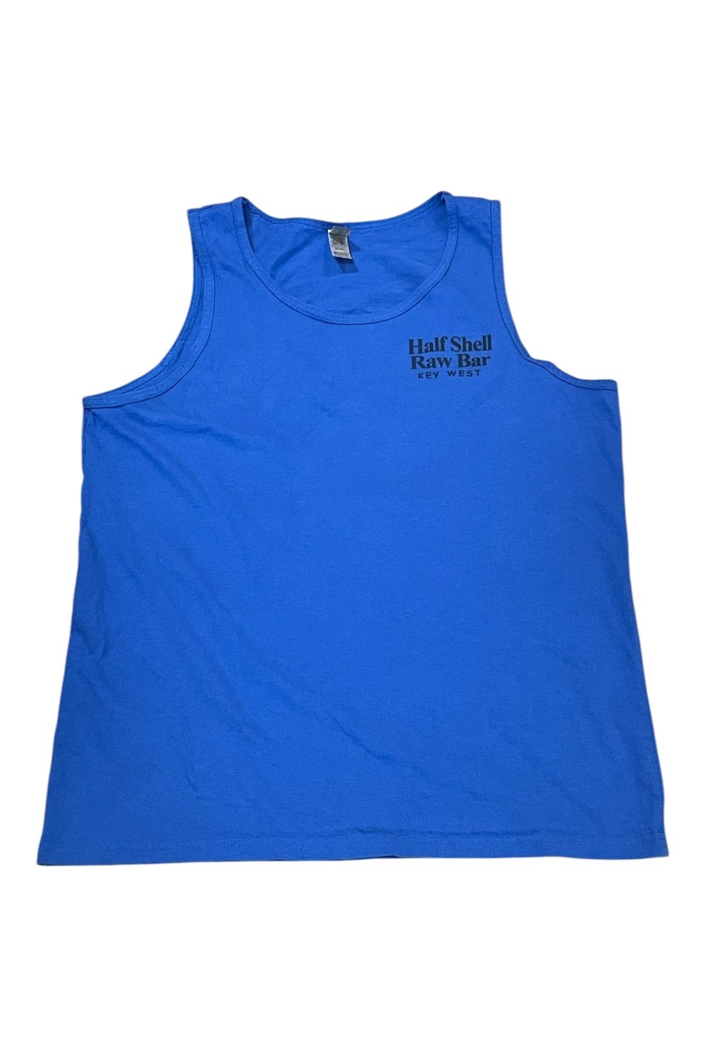 Men's Tank Top Size LARGE Eat it Raw Half Shell Raw Bar Key West Florida gallery