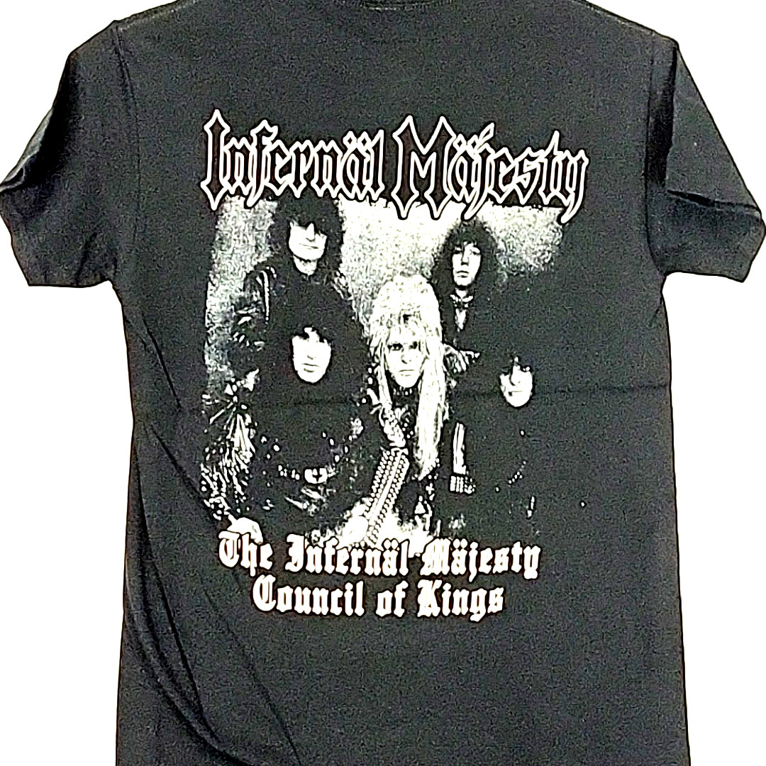 INFERNAL MAJESTY None Shall Defy L LARGE T-Shirt Black Mens Band Logo gallery