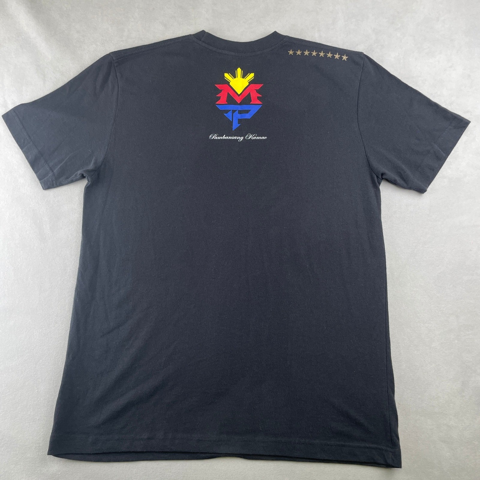Nike Dri Fit Manny Pacquiao Pacman Pambansang Kamao T Shirt Black M Boxing Rare gallery