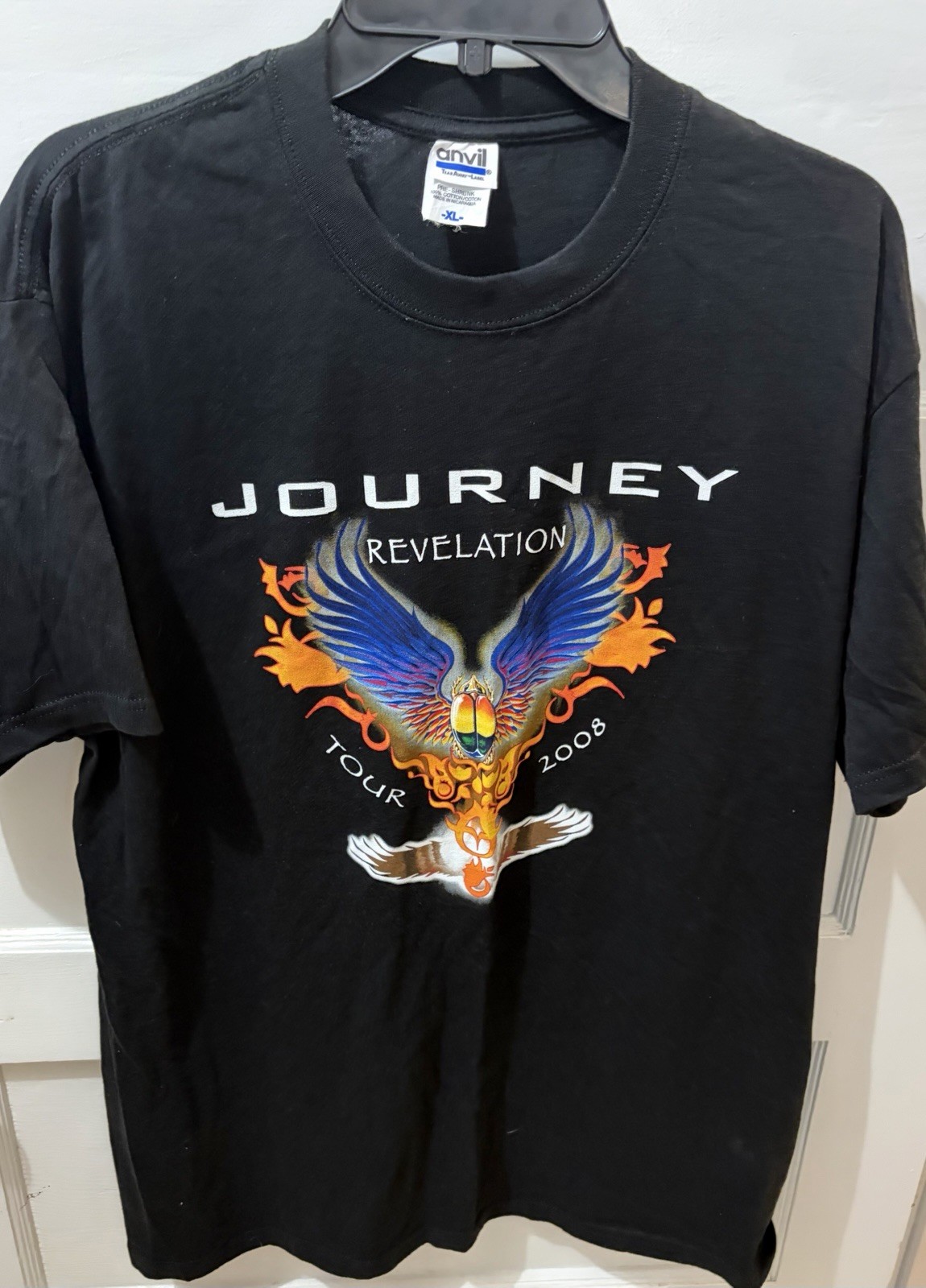 Anvil T-Shirt Men’s XL Preshrunk Journey Revelations Tour Double Sided Black
