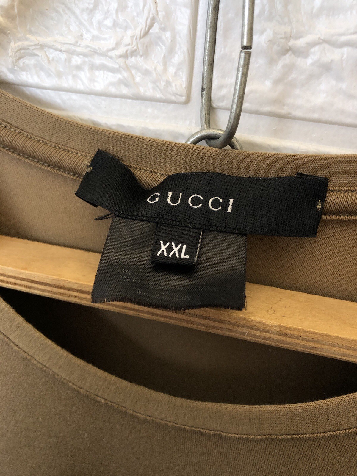 GUCCI Men's Luxury T-Shirt Brown Cotton Stretch Made in Italy Size XXL gallery