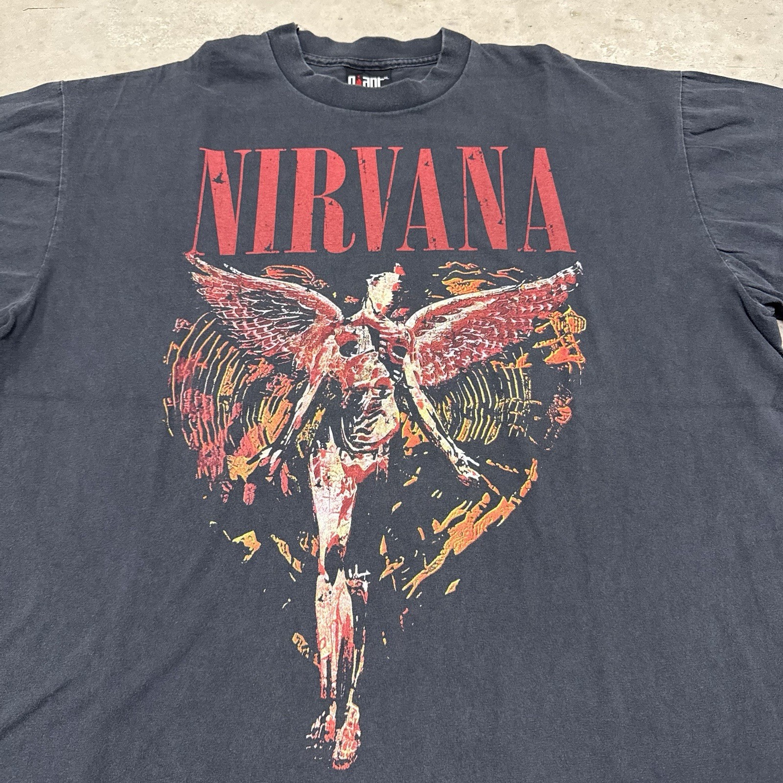 Vintage NIRVANA Heart Box T Shirt 90s Band T Shirt XL In Utero Giant Tag Reprint gallery
