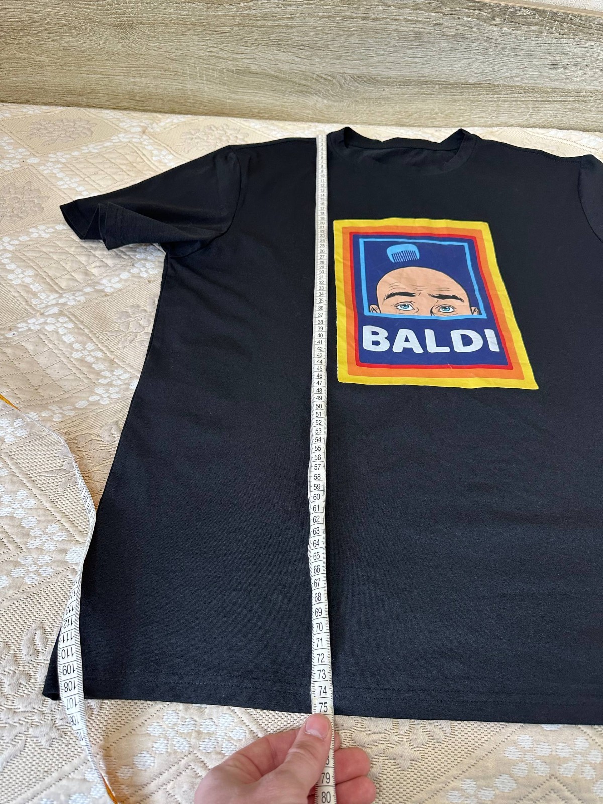 Vintage T Shirt Baldi Logo Joke Game Y2K 90s USA Windows Mens Size XL Black gallery