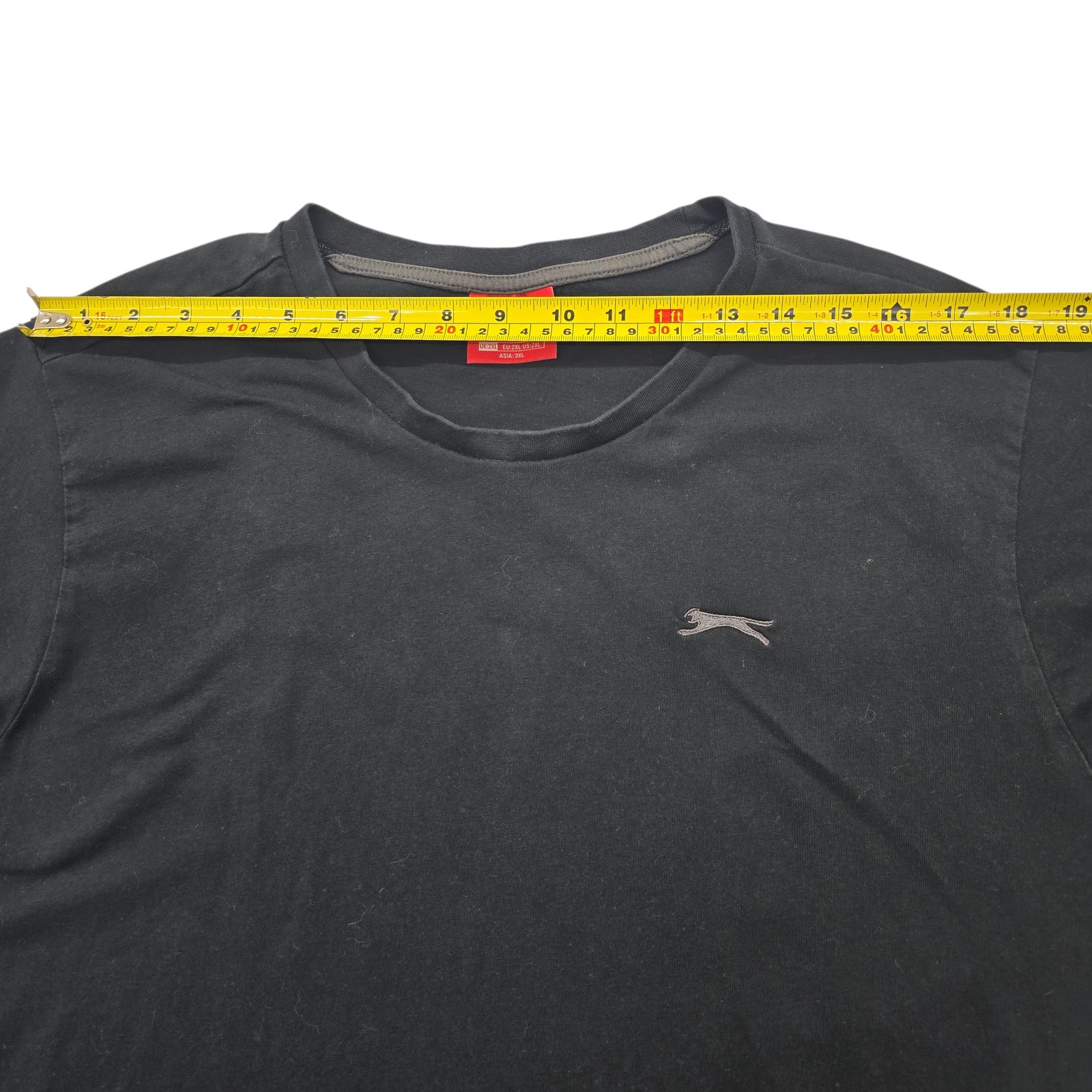 Slazenger Mens Black Graphic Logo T-Shirt 3XL Crew Neck Regular Jersey gallery