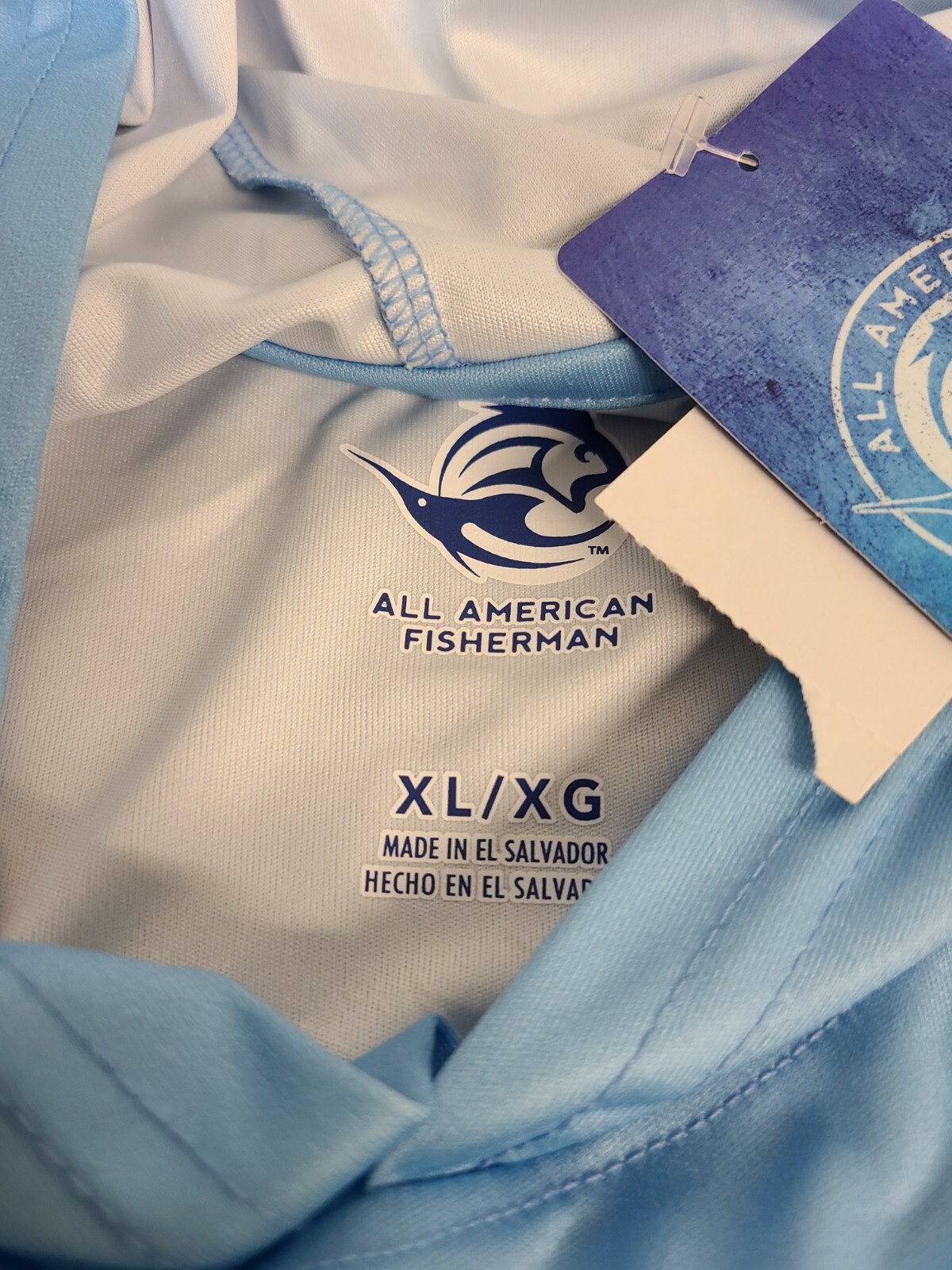 All American fisherman blue XL crew tshirt longsleeve NWT Men's gallery