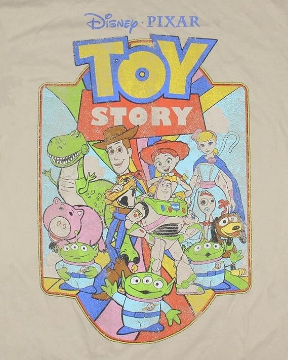Disney Pixar Toy Story Mens Character Group Woody Jessie Beige Shirt New S-2XL gallery