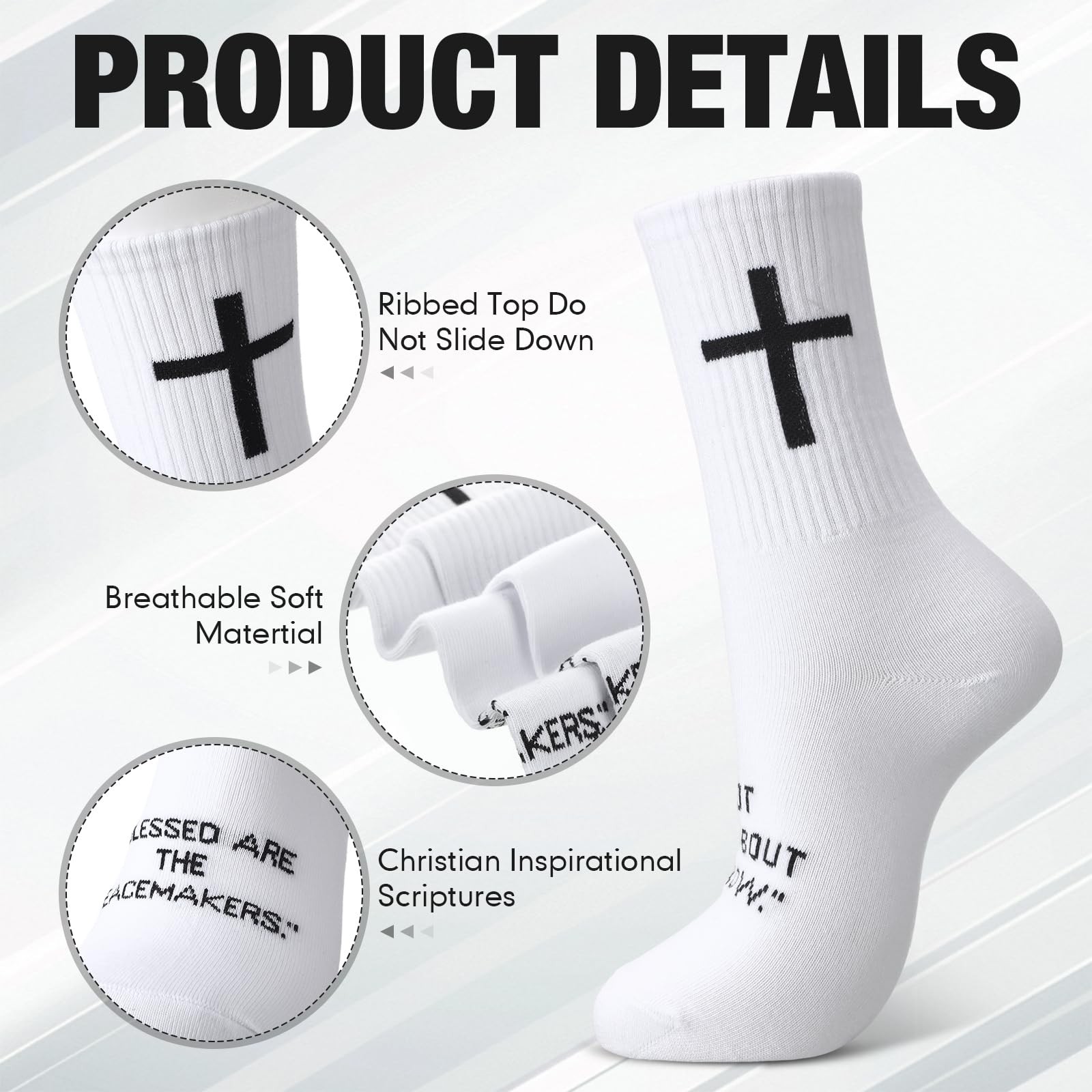 Christian Socks Cross Prayer For Men Birthday Gift Dad Husband Grandpa gallery