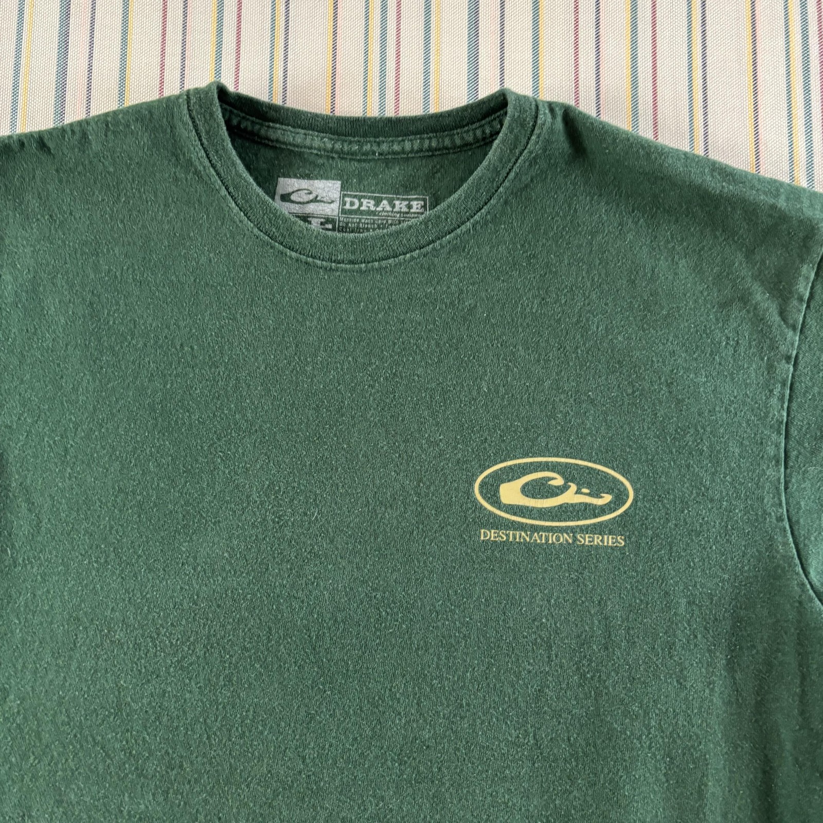 Drake Shirt Mens Large Green Destination Stuttgart Arkansas Ducks Hunting Cotton gallery