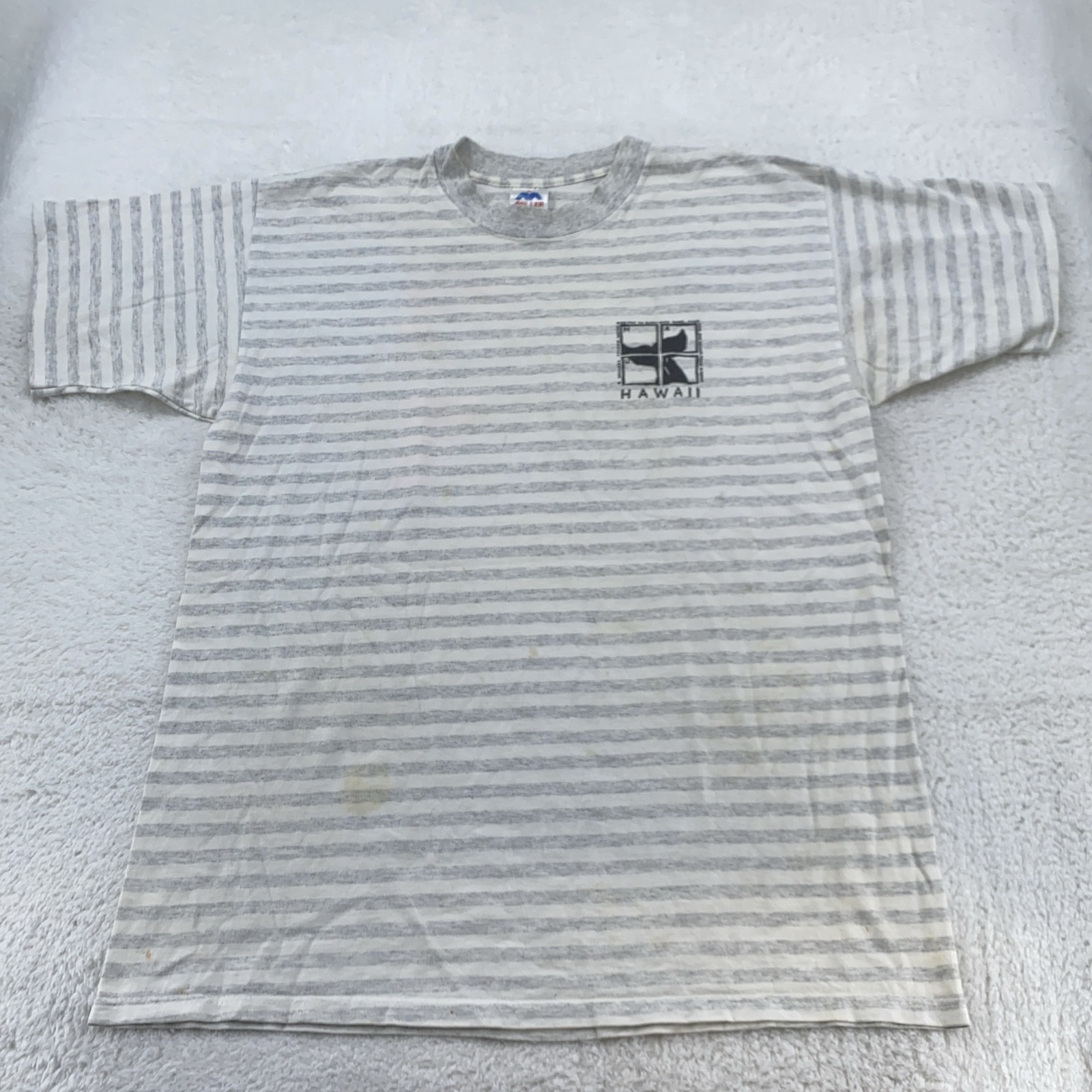 Vintage Maui Hawaii Whale Striped Shirt Mens Large Nature surf beach USA 90s Tee gallery