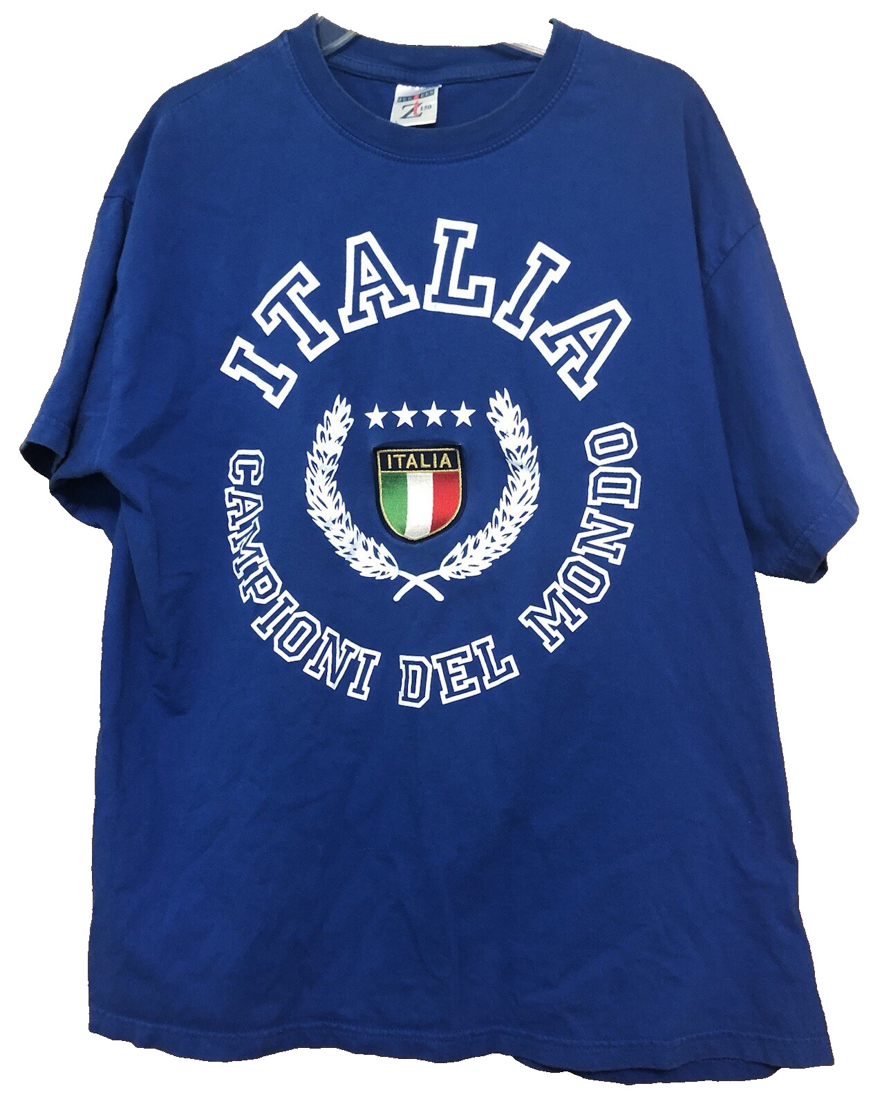 ITALIA CAMPIONI DEL MONDO SOCCER T-SHIRT Large Measurements In Description