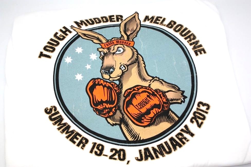 NEW TOUGH MUDDER MELBOURNE KANGAROO T SHIRT MEN CHALLENGE GYM JOG RUN SPORT T66